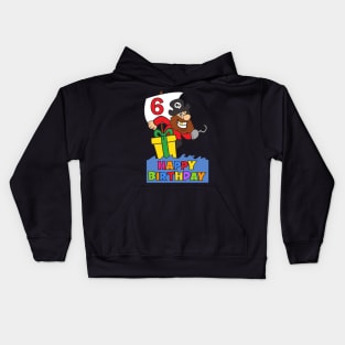 6th Birthday Party 6 Year Old Six Years Kids Hoodie